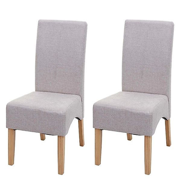 MCW Esszimmerstuhl Crotone 2er-Set Hellgrau Helle Beine günstig online kaufen