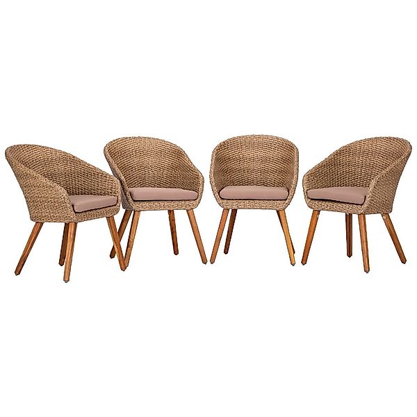 Acamp Set 4x Armsessel Atacama Teak günstig online kaufen