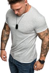 Amaci&Sons T-Shirt LAKEWOOD Herren Slim-Fit Basic günstig online kaufen