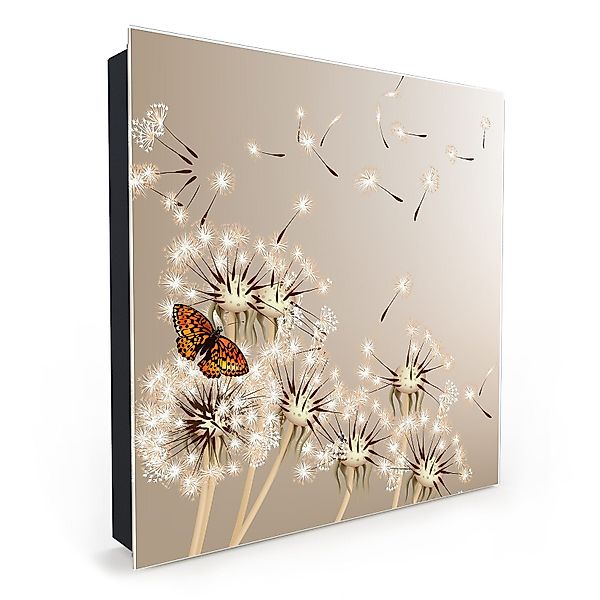 Primedeco Schlüsselkasten Magnetpinnwand mit Glasfront Löwenzahn günstig online kaufen