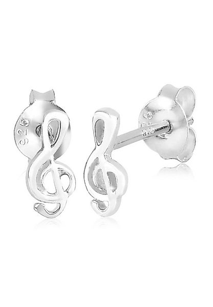 Elli Paar Ohrstecker Notenschlüssel Musik Melodie Filigran 925 Silber, Note günstig online kaufen