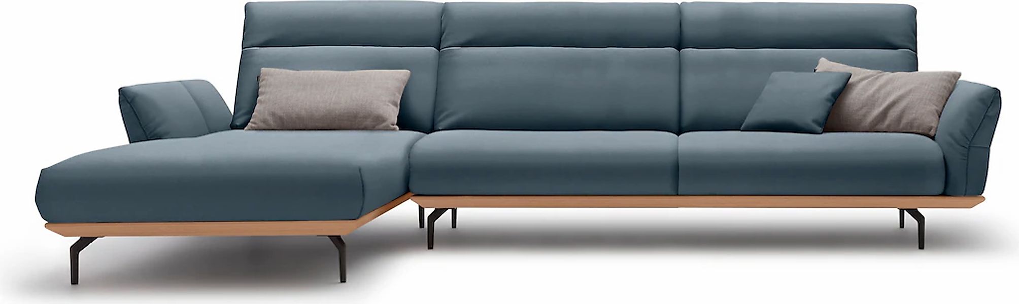 Creation BY ROLF BENZ Ecksofa "CR.460", Sockel in Eiche, Winkelfüße in Umbr günstig online kaufen