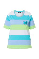 Ulla Popken T-Shirt T-Shirt Ringel Herz-Stickerei günstig online kaufen
