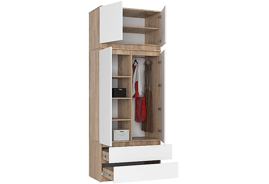 Raumhirsch Furniture Kleiderschrank Moderner Kleiderschrank 90 cm - Viel St günstig online kaufen