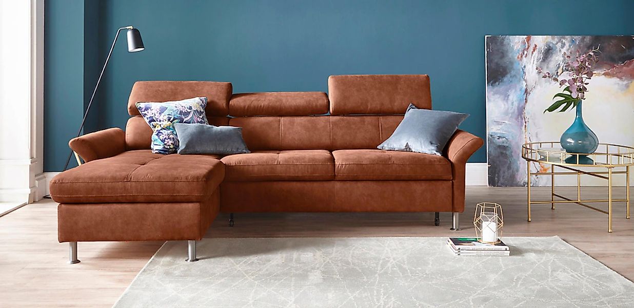 exxpo - sofa fashion Ecksofa "Maretto, bequem & komfortabel, bodenfrei, Bre günstig online kaufen