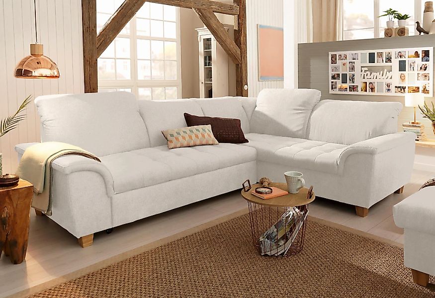 Home affaire Ecksofa "Lyla fester Sitzkomfort, bequeme Armlehnen, Breite 27 günstig online kaufen