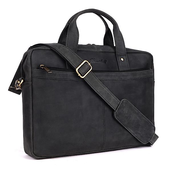 Benthill Aktentasche Echt Leder Laptoptasche Büro günstig online kaufen