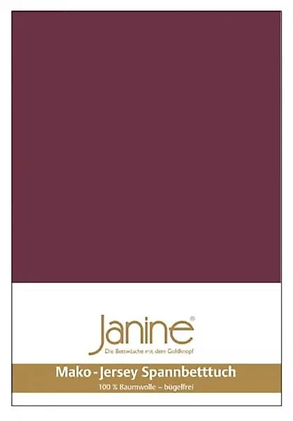 Janine Spannbetttuch Mako-Feinjersey 5007 burgund Größe:  150x200 cm günstig online kaufen