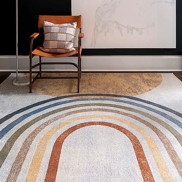 Livabliss Teppich "OZU" rechteckig 5 mm Höhe Maschinenwaschbar, Boho Kurzfl günstig online kaufen