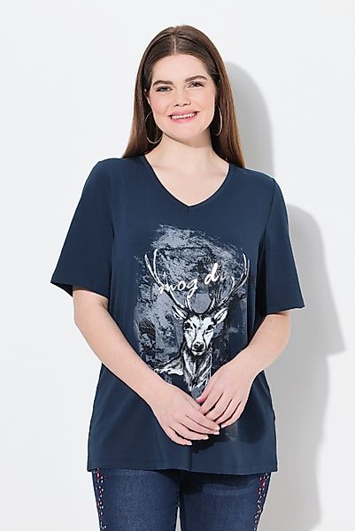Ulla Popken T-Shirt T-Shirt Trachtenmotiv Classic günstig online kaufen