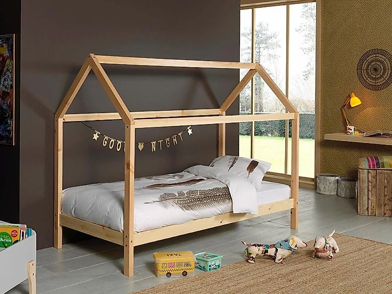 Vipack Hausbett "Dallas, Hausbett Kiefer massiv, stabil gebaut, mit Rolllat günstig online kaufen
