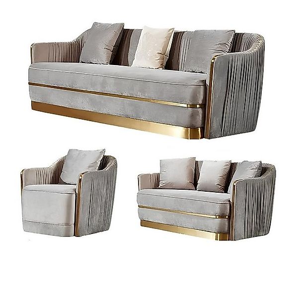 Xlmoebel Sofa Hochwertiges Sofa-Set mit Samtbezug, bestehend aus einer, Her günstig online kaufen