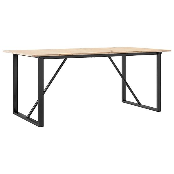 vidaXL Esstisch O-Gestell 180x90x75 cm Massivholz Kiefer und Gusseisen günstig online kaufen