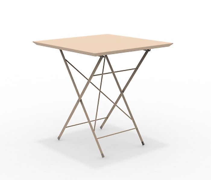 STEP - robuster Outdoortisch klappbar 70x70 cm beige günstig online kaufen