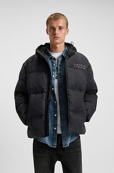 HUGO Blue Jeansjacke Bowan kontrastfarbige Kapuze, günstig online kaufen