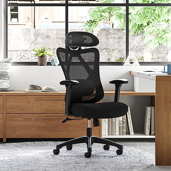 SONGMICS Bürostuhl, ergonomisch, verstellbare Lendenstütze und günstig online kaufen