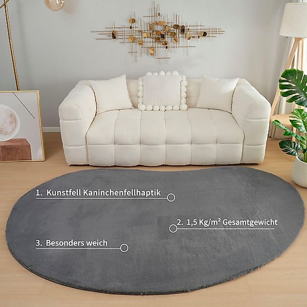 Bruno Banani Hochflor-Teppich Rabbit 2 Bean, günstig online kaufen