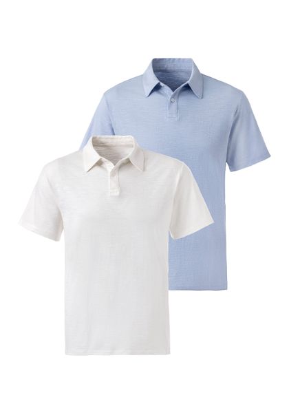 John Devin Poloshirt "mit Slub-Garn Struktur" Packung, 2er-Pack, 2 Stk. tlg günstig online kaufen