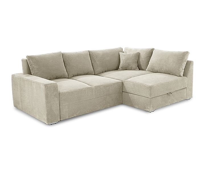luma-home Ecksofa 15235, Dauerschläfer B260/T181/H88 cm günstig online kaufen