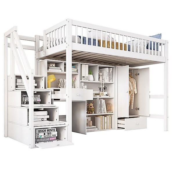 XDOVET Kinderbett Kinderbett,Einzelbett,multifunktionales Kinderbett mit Sc günstig online kaufen