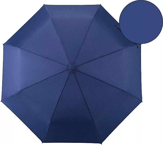 EuroSCHIRM Taschenregenschirm "Umwelt-Taschenschirm, marineblau" günstig online kaufen