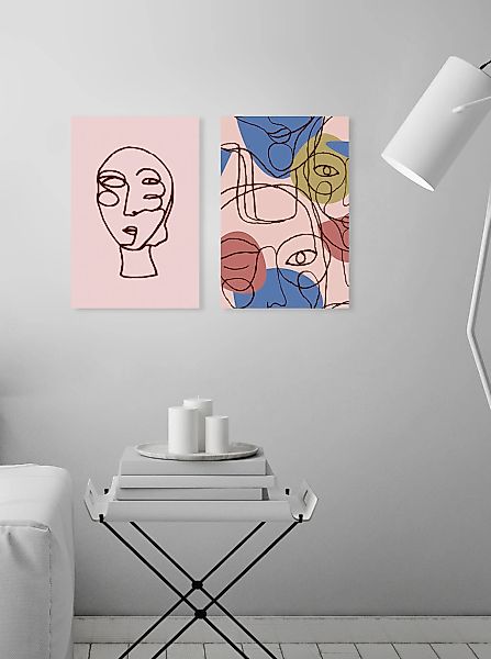 queence Bild "Tré", Abstrakt-Kunst-Gemälde-Figuren-Modern-Gesicht, (1 St.), günstig online kaufen