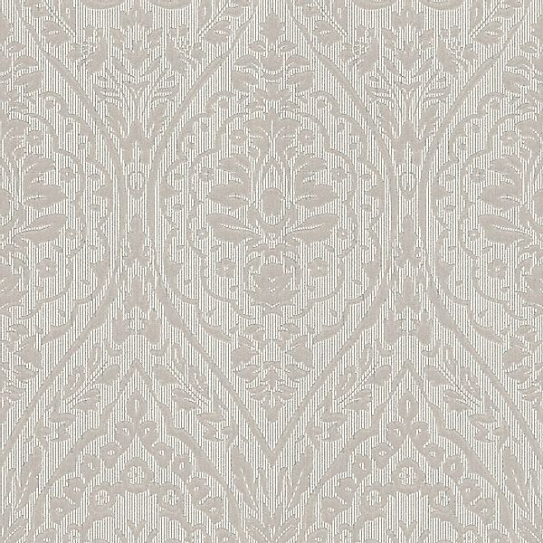 Bricoflor Landhaus Textiltapete in Grau Romantische Textil Vliestapete in H günstig online kaufen