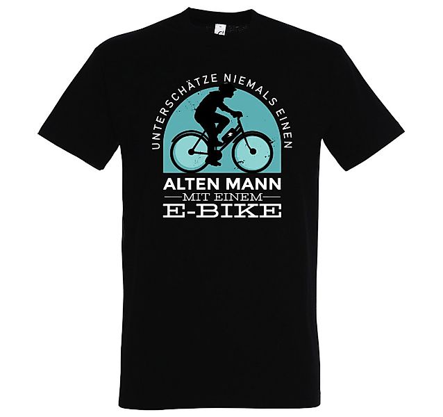 Youth Designz T-Shirt Alter Mann mit E-Bike Herren Shirt mit lustigem Fahrr günstig online kaufen