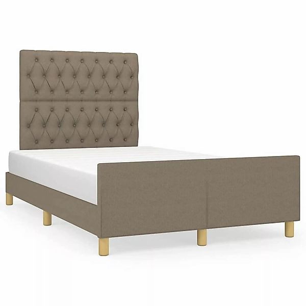 vidaXL Bettgestell mit Kopfteil Taupe 120x200 cm Stoff Modell 81370836 günstig online kaufen