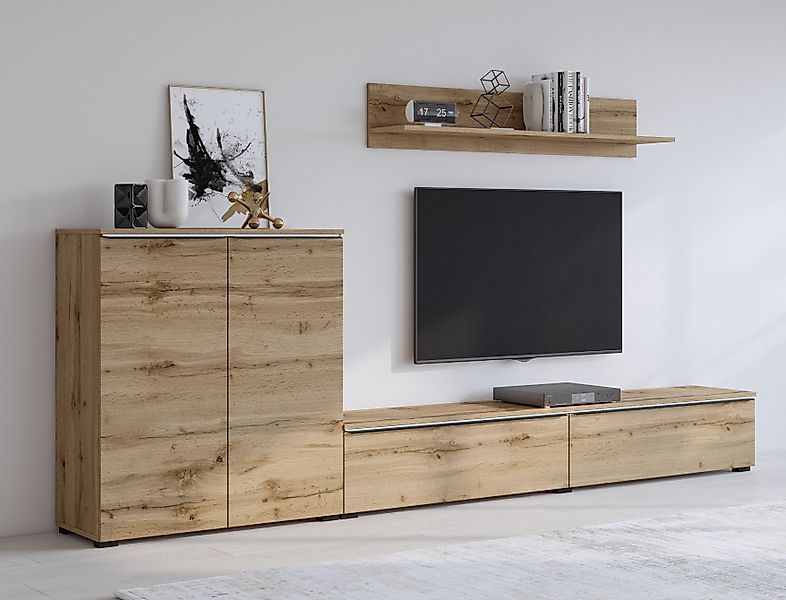 INOSIGN Wohnwand "Tana, Breite 260 cm, moderne Anbauwand" 3 Stk. tlg. Media günstig online kaufen