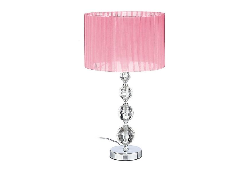 relaxdays Tischleuchte Tischlampe Kristall in Rosa günstig online kaufen