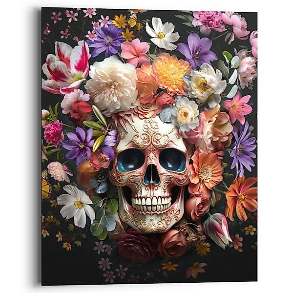 Wandbild FLORAL SKULL Deco Panel ca. 40x50 cm DPN92650 günstig online kaufen