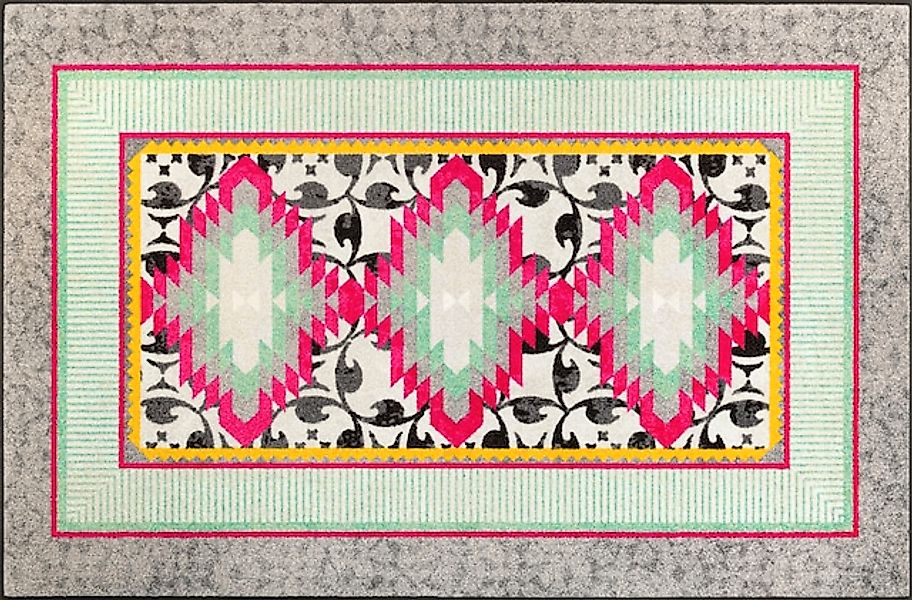 wash+dry by Kleen-Tex Fußmatte »Tribal Pop«, rechteckig, 7 mm Höhe, auch al günstig online kaufen