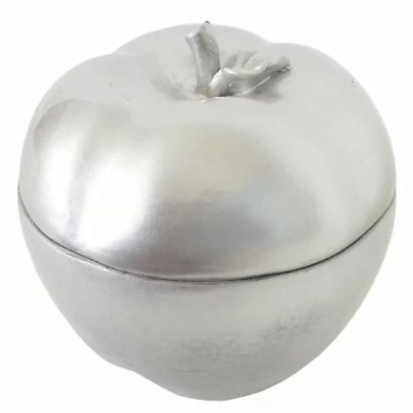 HWC Mendler Schmuckdose Apfel 21 cm silber günstig online kaufen