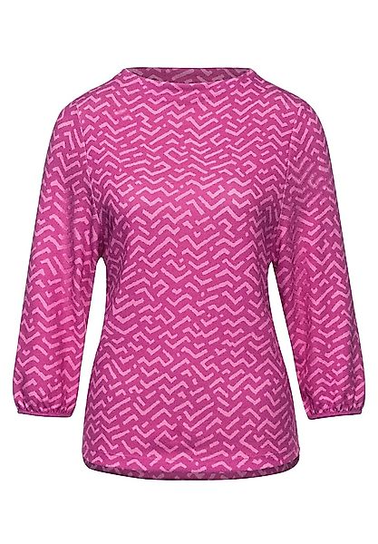 STREET ONE Print-Shirt mit Zick-Zack-Muster günstig online kaufen