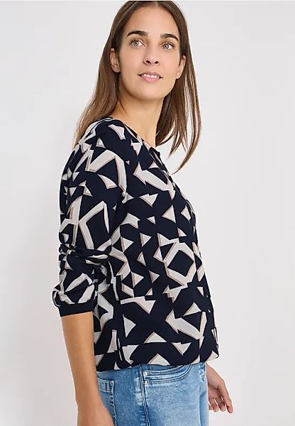 Print-Bluse mit Tapebündchen günstig online kaufen