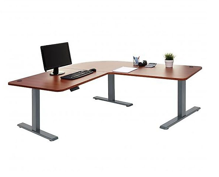 Mendler Eckschreibtisch D40, Computertisch elektrisch höhenverstellbar günstig online kaufen