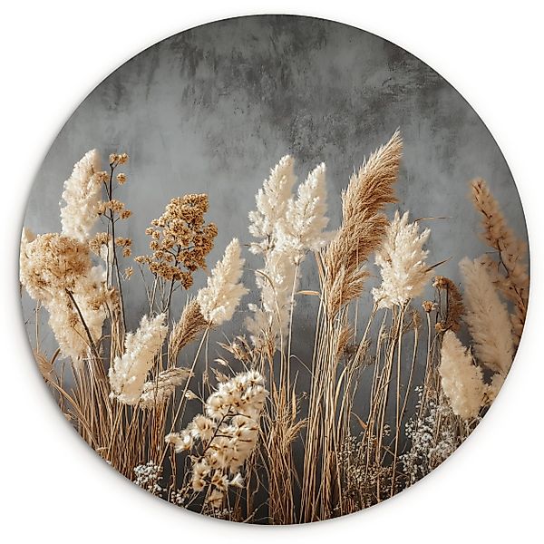 MuchoWow Gemälde Getrocknete Feldblumen - Grau günstig online kaufen