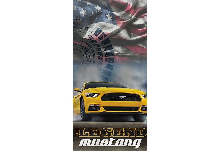 BERONAGE Strandtücher Ford Mustang Legend Badetuch 75x150 cm, 100% Baumwoll günstig online kaufen