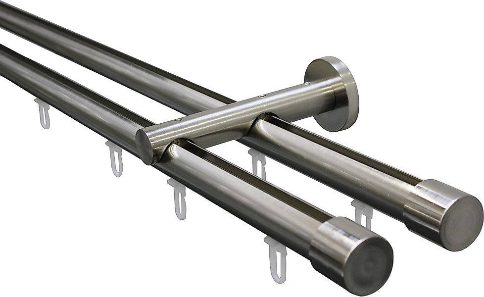 GARDINIA Gardinenstange »Set Isa 2-Lauf mit Innenlauf II Ø 20 mm« Ø 20 mm 2 günstig online kaufen
