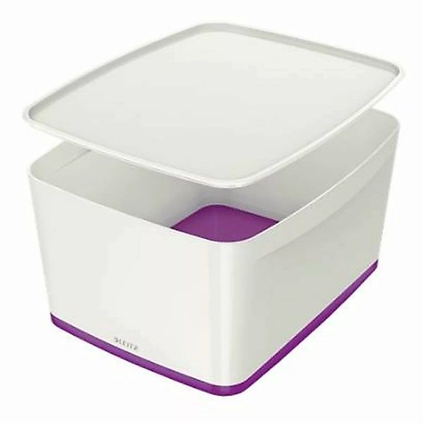 Aufbewahrungsbox Leitz Mybox Wow Groß Violett Mit Deckel Weiß Abs (31,8 X 1 günstig online kaufen