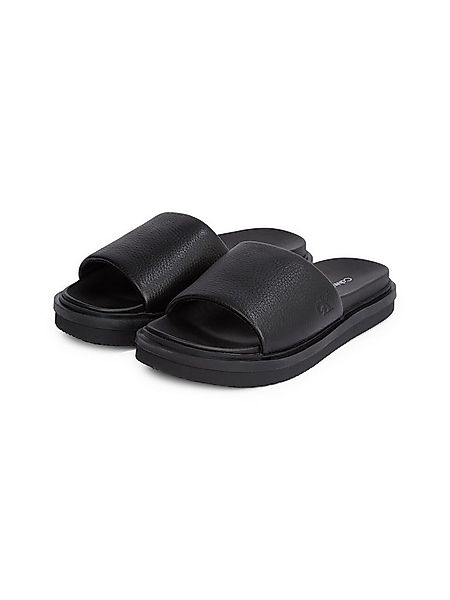 Calvin Klein Jeans FLAT MOLDED SLIDE SANDAL LTH Pantolette, Poolslides, Som günstig online kaufen