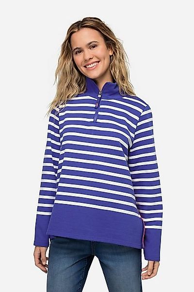 Laurasøn Sweatshirt Sweatshirt Ringel Troyerkragen Langarm OEKO-TEX günstig online kaufen