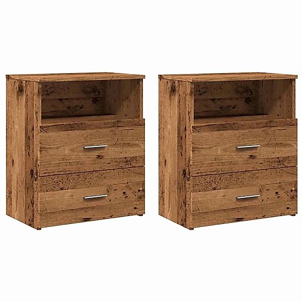 vidaXL Nachttische 2 Stk, Altholz-Optik 50x32x60 cm Holzwerkstoff 856565 günstig online kaufen