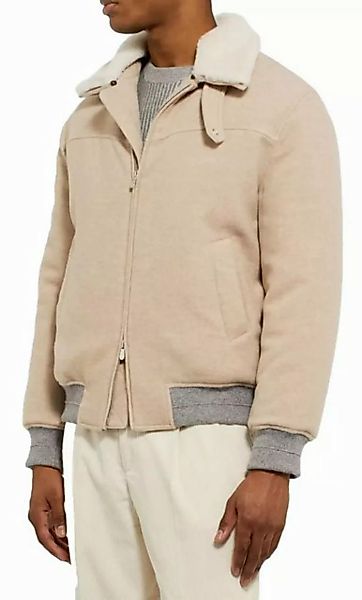 BRUNELLO CUCINELLI Bomberjacke Blouson Shearling-getrimmte Kaschmir Jacke W günstig online kaufen