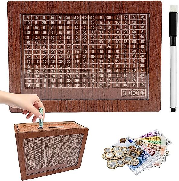BlingBin Spardose Holz Sparschwein Spardose Sparbüchse Moneybox Sparbox, (1 günstig online kaufen