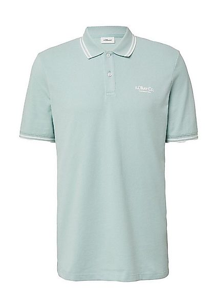s.Oliver Poloshirt Poloshirt mit Waffelstruktur und Logo-Patch Kragen, Knop günstig online kaufen