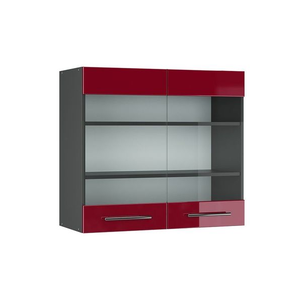 Vicco Glashängeschrank Fame-Line, Bordeaux Hochglanz/Anthrazit, 80 günstig online kaufen