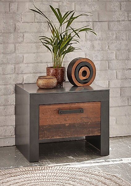 Home affaire Nachtkommode "BROOKLYN" in dekorativer Rahmenoptik günstig online kaufen