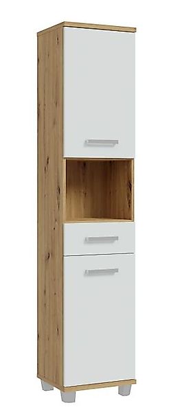 Bad-Hochschrank VERIS von Forte Weiß / Artisan Oak günstig online kaufen